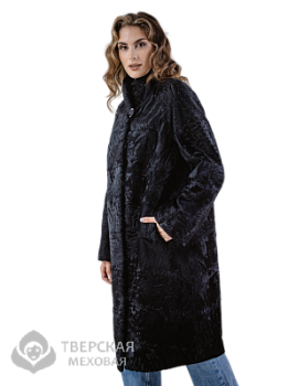 шуба из каракуля "Манзари" воротник черный 105